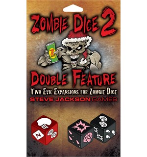 Zombie Dice 2 Double Features Exp Utvidelse til Zombie Dice Terningspill 